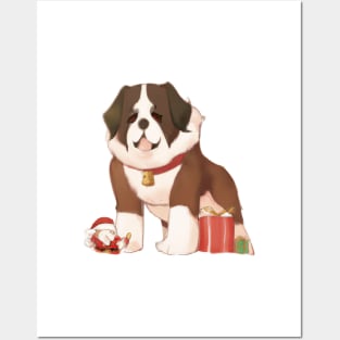 Cute St. Bernard Drawing Posters and Art